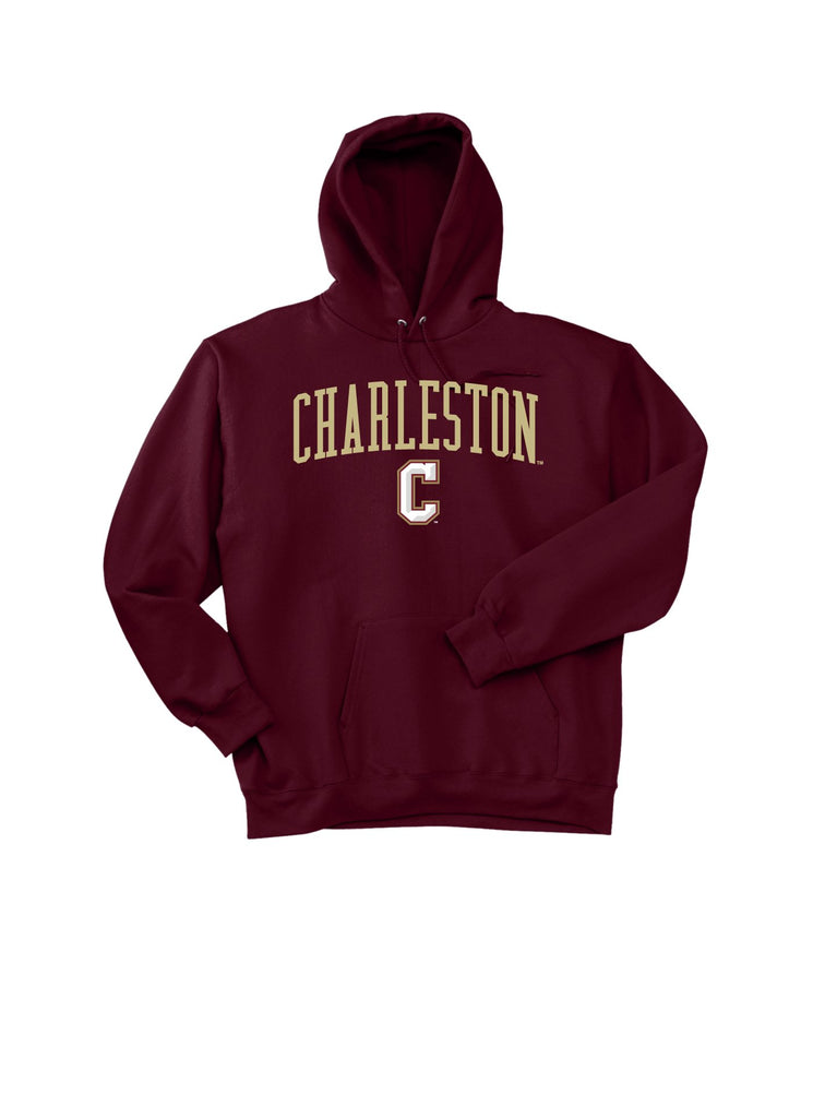 J2 Sport C of C College of Charleston Cougars NCAA Unisex Jumbo Arch Hooded Sweatshirt