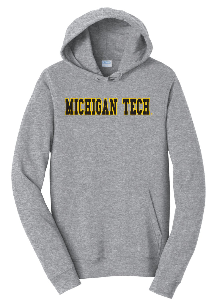 J2 Sport MTU Michigan Tech Huskies NCAA Block Unisex Hooded Sweatshirt