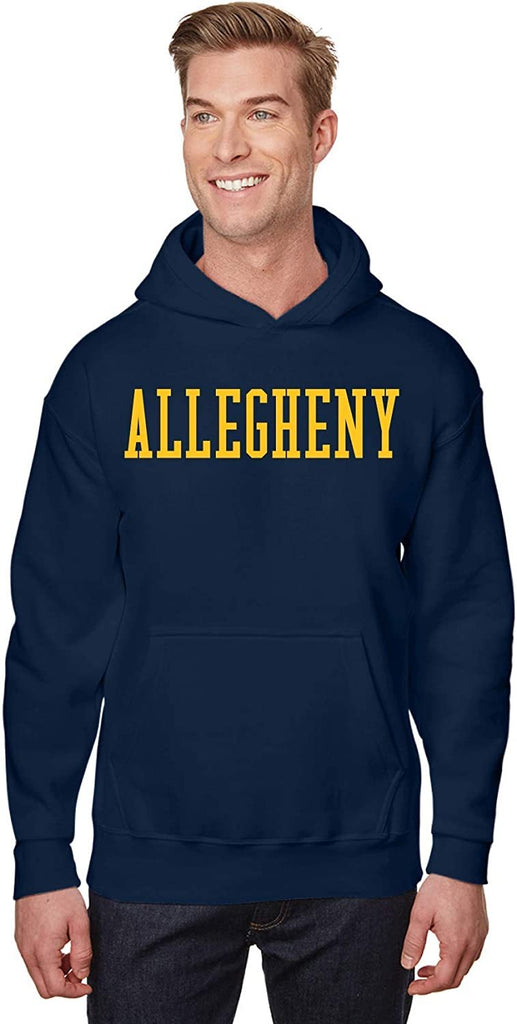 J2 Sport Allegheny College Gators NCAA Block Navy Hooded Sweatshirt