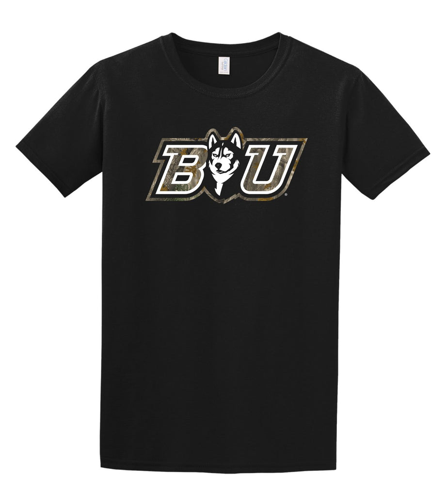 J2 Sport BU Bloomsburg University Huskies NCAA Unisex Camo Mascot T-Shirt